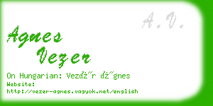 agnes vezer business card